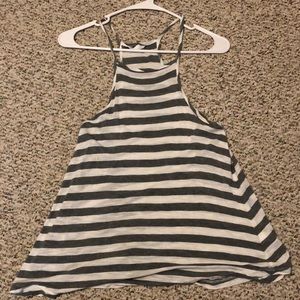 Grey and white striped tank top